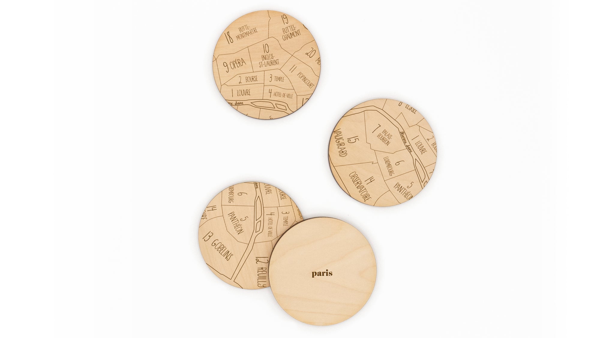 Paris drink shop coasters